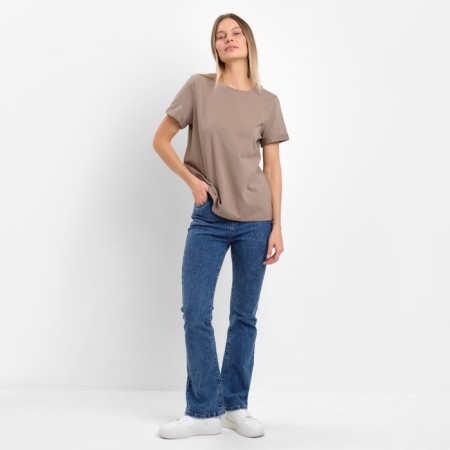 T-shirt female, brown color, size 44-46 (l)-1