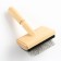 Brush - Wooden Pucrhester "Premium" with drops, for long -haired animals, base 80 x 60 mm