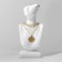 Bust for jewelry 9.5 × 4.5 × 20.5, hole in the ear, white color