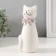 Souvenir Ceramics "Cat White sitting with a flower collar" 6.5x6.2x14.3 cm