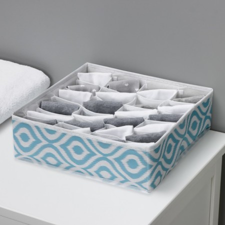 Organizer for storing linen “Laguna”, 24 cells, 30 × 30 × 10 cm, turquoise color-9