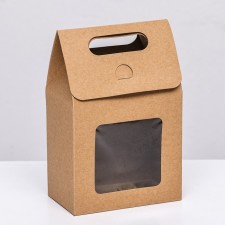 Box with a window, craft, 15 x 10 x 6 cm