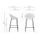 Baric stool zeta metal/plastic, black/white 50x51x86 cm