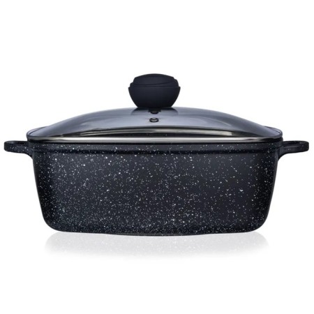 Bekker Schwarzmarbel, 6.1 l, with a lid, anti -stick coating-5