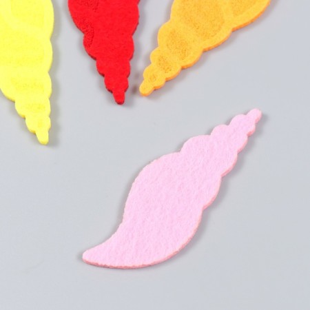 Decor for the creativity of the felt "shell" set of 5 pcs 3x8.5 cm-2