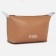 Cosmetic bag with a lining, brown color