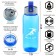 Water bottle, 850 ml, "Energy charge", 23 x 7 cm, blue
