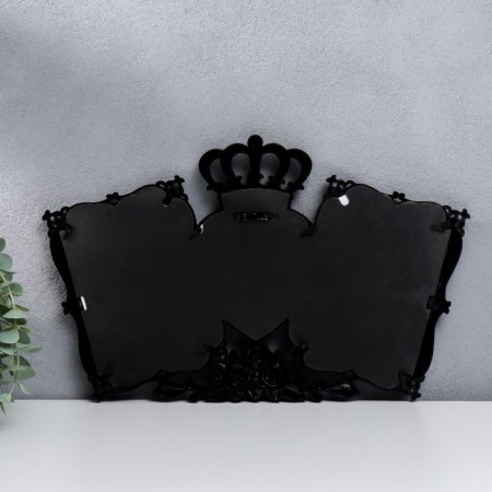 Photo frame plastic in 3 photos 10x10, 10x15 cm "Crown and roses" Black 25x40 cm-2