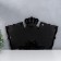 Photo frame plastic in 3 photos 10x10, 10x15 cm "Crown and roses" Black 25x40 cm