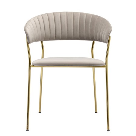 Stefany chair, 515 × 600 × 785 mm, velor, gray color-7