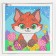Diamond mosaic 15x15 on a frame with different rhinestones "Fox"