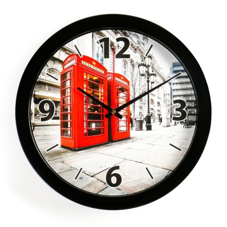 Wall watches, D-28 cm, interior "telephone booths", silent