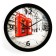 Wall watches, D-28 cm, interior "telephone booths", silent