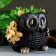 Figure pot "Owl" black with gold, 28x26cm
