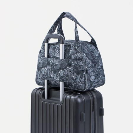 Road bag with lightning, a suitcase holder, color gray color-3