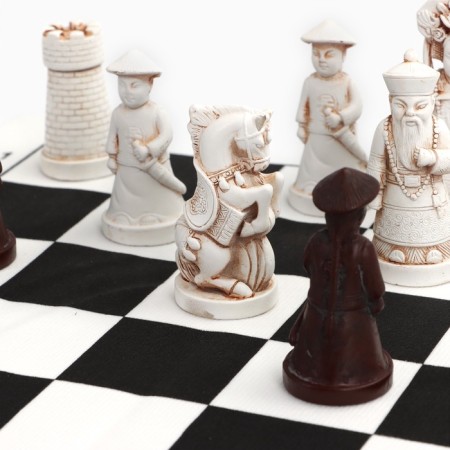 Chess desktop souvenir "Qing dynasties" 43 x 43 cm, king H-8.5 cm, pawn H-6.5 cm-10