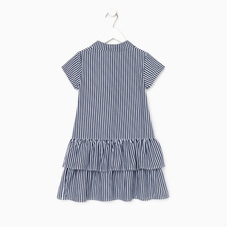 Платье для девочки, цвет синий/белый, рост 110 см-7