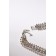 Bracelet with rhinestones “shine” thread in circles, rainbow color in silver, 18cm