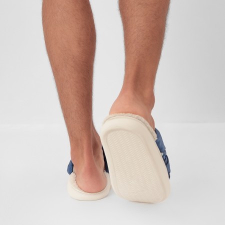 Male slippers, size 44-45, blue color-5