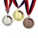 Prize medal 002, D = 5 cm. 2 place. Color: Silver. With a ribbon