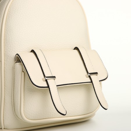 City backpack on a zipper, milk color-2