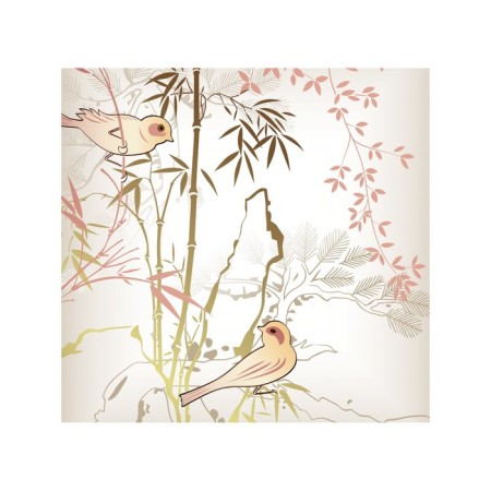 Organizer in a bathtub on the suction cups “Birds on branches”, for storing toys and trifles, size 33x39 cm-1