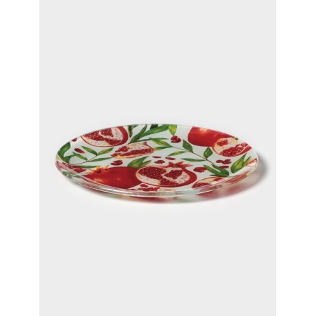 Plate Pirozhkaya share "Pomegranate", d = 18 cm, glass, drawing-1