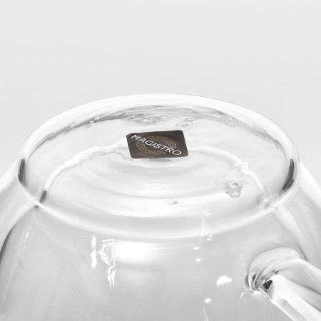 Glass mug with double walls Magistro "Duo", 280 ml, 13.5 × 9.5 × 8 cm-4