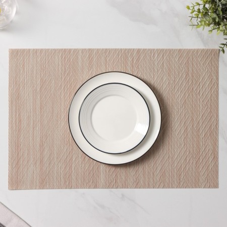 Set of serving napkins on the table "Ann", 4 pcs, 30 × 45 cm, beige color-5