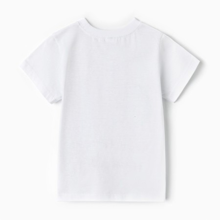 T -shirt for a boy, white color, height 110 cm-3