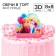 Candle in the cake "Happy Birthday!", 3-D Print, Cold Heart, 8 × 8 cm