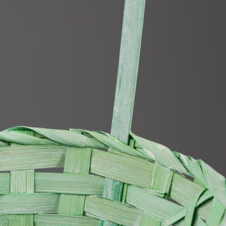 Wicker basket 19x9/32 cm, light green, bamboo-1