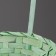 Wicker basket 19x9/32 cm, light green, bamboo