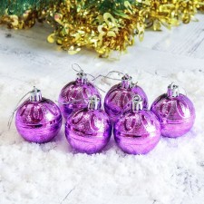 Set of balls plastic D-5 cm, 6 pcs 