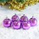 Set of balls plastic D-5 cm, 6 pcs "Fleur" Lilac