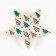 New Year! New Year's ceramic stand for a tea bag "Winter Forest", 8.7 x 8.7 cm, white color