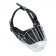 Mercorizer Metal No. 2 with a tripartite strap, pressed skin, black