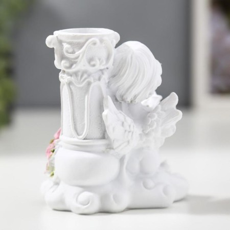 Souvenir Polystone Snowel Angel with roses MIX 10x9.5x6.8 cm-4