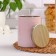 Bank with a lid for bulk products "Mona Rose", 1.7 l, d = 12 cm, h = 15.2 cm, pink color