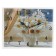 Carty clock is wall-mounted, interior "chamomiles", silent, 25 x 20 cm