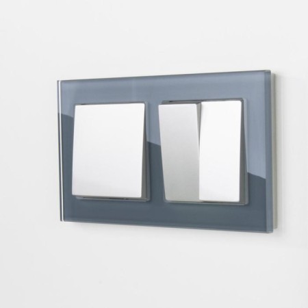 Frame for 2 posts WL01-FRAME-02, gray color, glass material-1