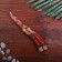 Wooden souvenir "Butterfly knife" Red lines