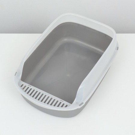 Toilet with board, 50x35x18 cm, gray-2