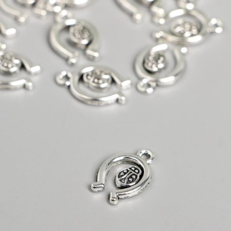 Decor for creativity Metal "Snowstock with God's cow" silver 1.2x1.1 cm-1