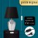 Traffic lamp with lampshade Risalux "Mirana", E14, 40 W, black-chromium, 20 × 20 × 33 cm