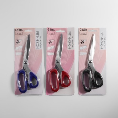 Cliped scissors, mowed blade, 9 ", 23 cm, color mix-5