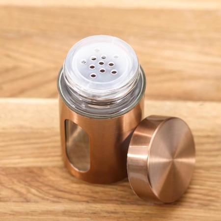 Glass capacity for spices "Style", 100 ml, 4.5 × 8 cm, bronze color-2