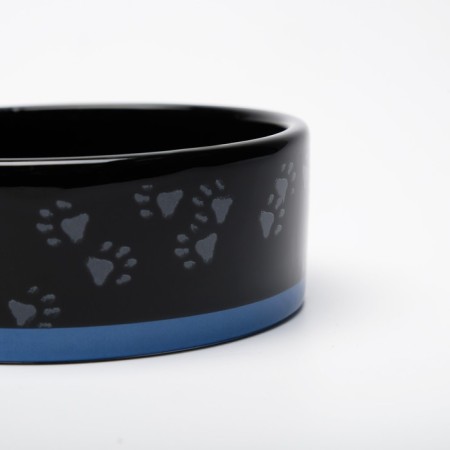 Ceramic bowl "Black cat" 300 ml 12.5 x 4.5 cm, black and blue-5
