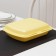 Disposable lunch box, 24.7 × 20.6 × 7 cm, 1 section, yellow color
