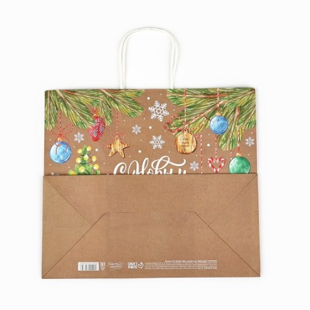 Package Gift New Year's craft "Funny New Year", 28 x 15 x 32 cm, New Year-4